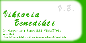 viktoria benedikti business card